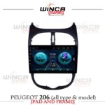 مانیتور وینکا اندروید فابریک پژو ۲۰۶ مدل S400 پلاس